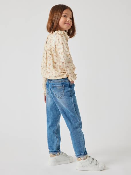 Vaqueros «Mom fit» de MorphologiK para niña - Talla de cadera MEDIANA azul jeans+doble stone+stone 