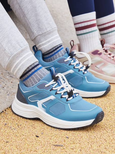 Zapatillas deportivas infantiles, elásticas con suela gruesa azul 