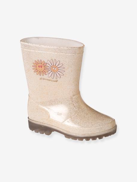 Botas infantiles brillantes de lluvia multicolor 