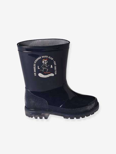 Botas de lluvia «esqueleto» azul marino 