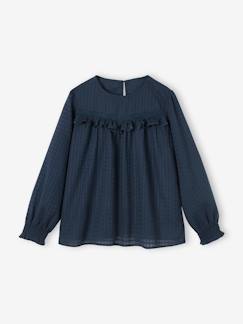 Niña-Camisas y Blusas-Blusa con volantes y efecto texturizado para niña