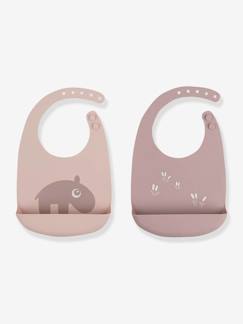 Pack 2 baberos silicona con bolsillo Done By Deer — Noari Kids