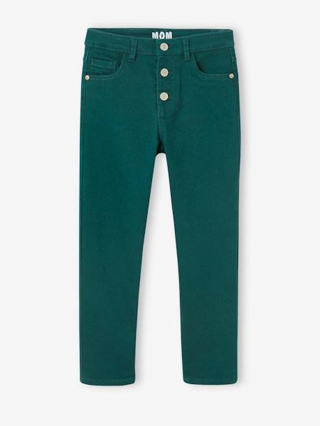 Pantalón 'Mom Fit', Morphologik Mediano para niña crudo+melocotón+rosa maquillaje+tinta+verde pino 