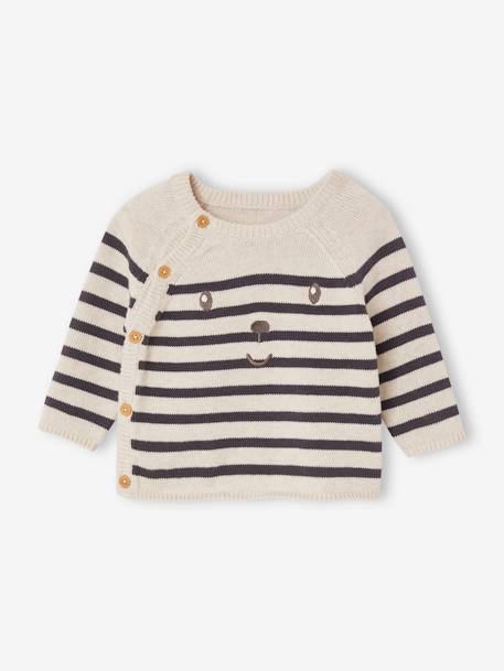 Bebé-Sudaderas, jerséis y chaquetas de punto-Jerséis-Jersey marinero de algodón para bebé
