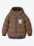 Chaqueta acolchada con forro polar para niño azul marino+chocolate+verde pino 