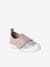 Zapatillas de piel flexible con cierre autoadherente para bebé rosa+rosa estampado 