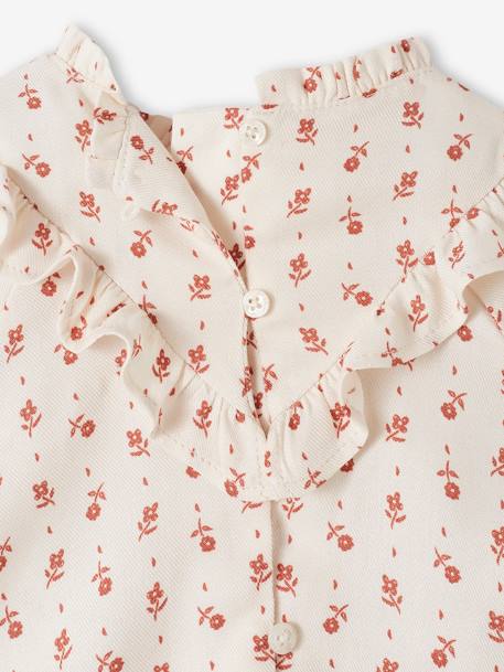 Blusa fluida con estampado de flores para bebé crudo 