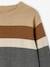 Jersey de punto fino con rayas anchas para niño BEIGE CLARO LISO CON MOTIVOS+gris jaspeado 