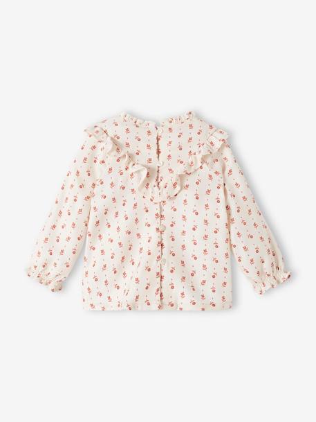 Blusa fluida con estampado de flores para bebé crudo 