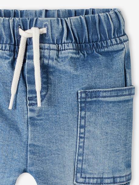 Pantalón de denim con cintura elástica, para bebé doble stone 