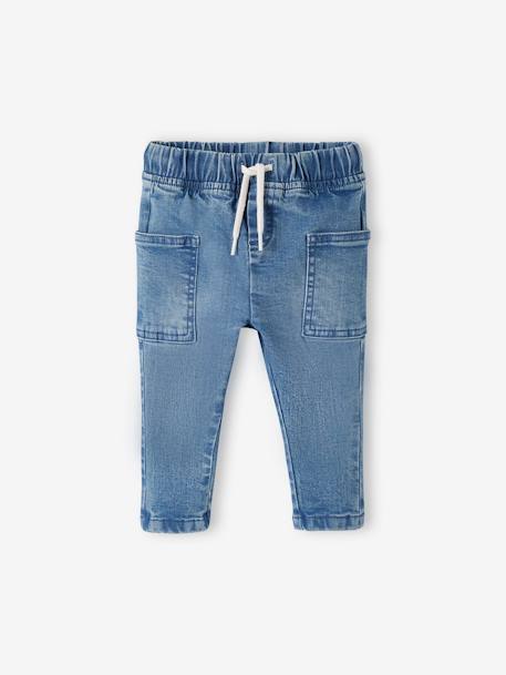 Bebé-Pantalones, vaqueros -Pantalón de denim con cintura elástica, para bebé