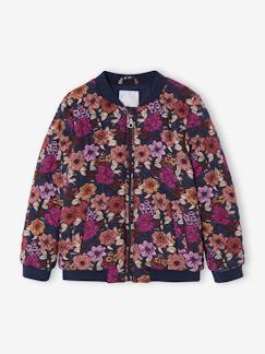 Niña-Abrigos y chaquetas-Chaquetas y chalecos-Cazadora acolchada estilo bomber con estampado de flores, para niña