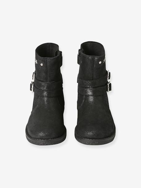 Botas de piel para niña - Colección de maternidad negro 