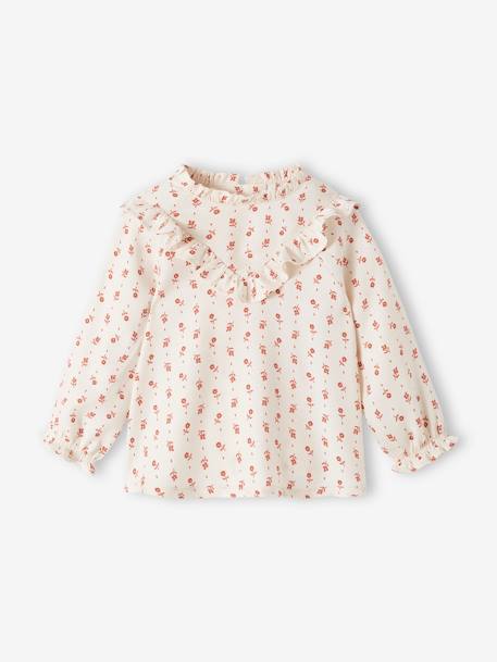 Blusa fluida con estampado de flores para bebé crudo 