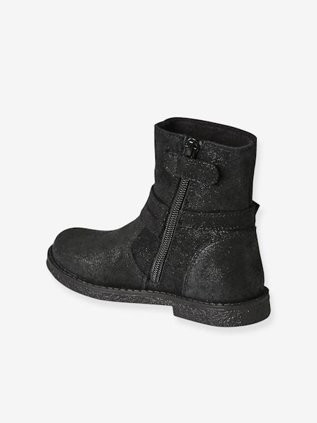 Botas de piel para niña - Colección de maternidad negro 