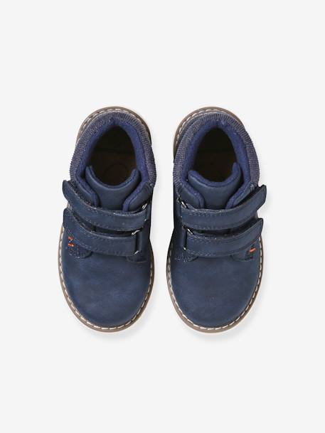 Botas infantiles con cierre autoadherente - Colección primera infancia azul+marrón+negro 