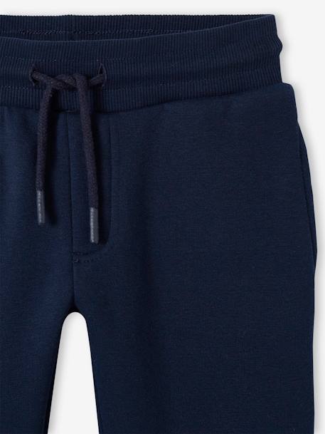 Pantalón niño de felpa azul oscuro jaspeado - Vertbaudet