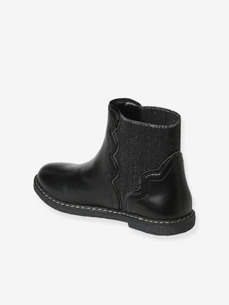 Botas elásticas para niña negro 