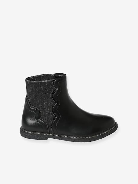 Botas elásticas para niña negro 