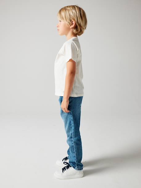 Vaqueros anchos fáciles de vestir para niño denim natural+stone 