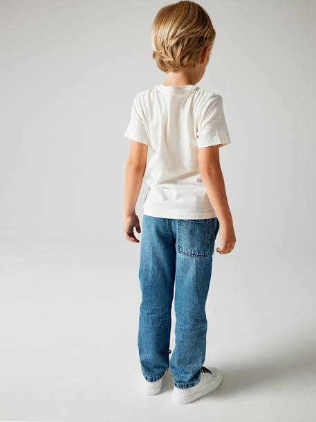 Vaqueros anchos fáciles de vestir para niño denim bleached+denim gris+stone 