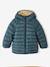 Chaqueta acolchada reversible con sherpa y capucha para niño azul marino+verde pino 