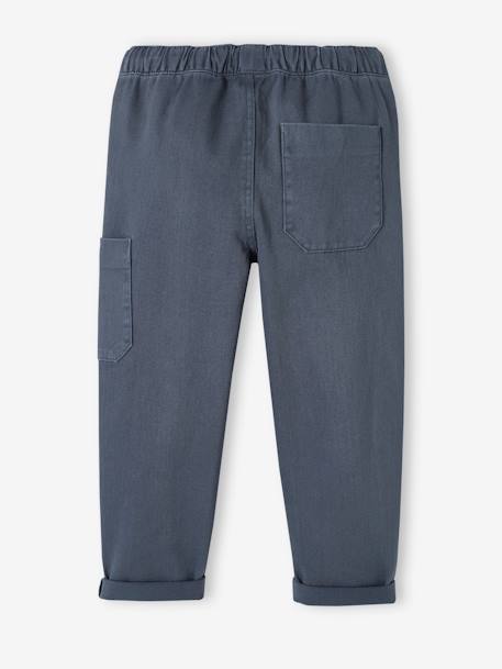 Pantalón cargo de color para niño azul petróleo 