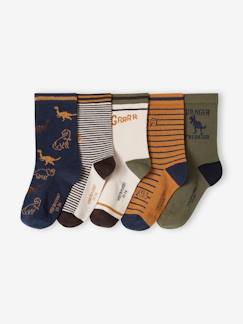 -Pack de 5 pares de calcetines «dino» para niño