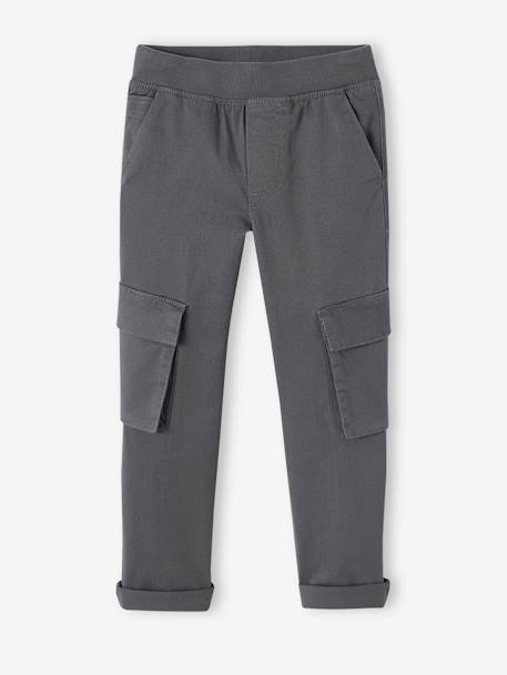 Pantalón cargo MorphologiK para niño - Talla de cadera ESTRECHA bronce+gris pizarra 