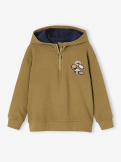 Niño-Sudadera con capucha alta y decoración para niño