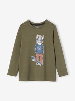 Niño-Camiseta fun con gato, para niño