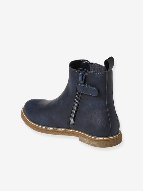 Botas con elásticos y cremallera para niña - Colección de maternidad azul 