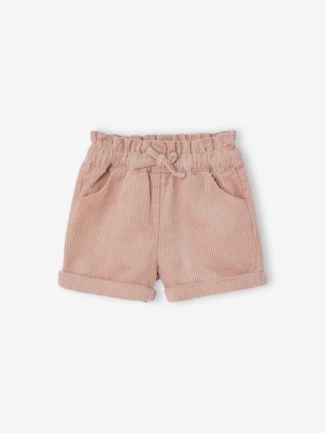 Bebé-Shorts-Short de pana para bebé niña