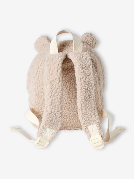 Mochila infantil de sherpa - «Oso» beige 