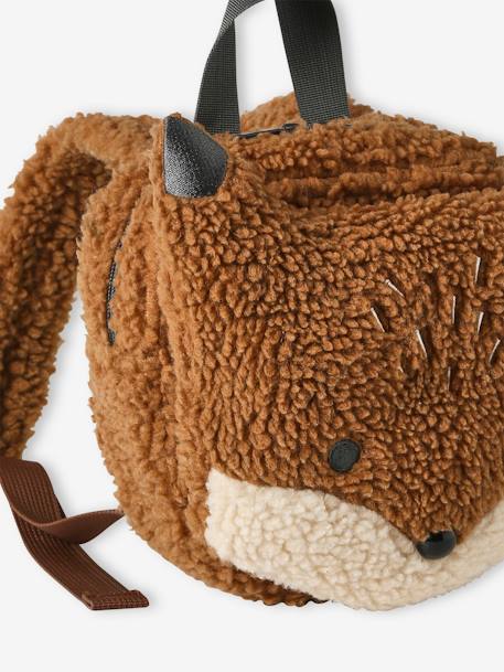 Mochila infantil «Zorro» de sherpa pelirrojo 