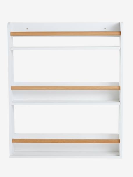 Estantería para libros de 3 niveles Blanco / madera 