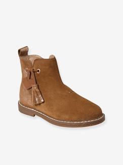 Calzado-Calzado niña (23-38)-Botas de piel para niña - Colección de maternidad