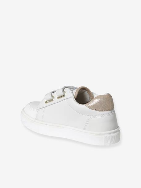 Zapatillas infantiles de piel blanco 