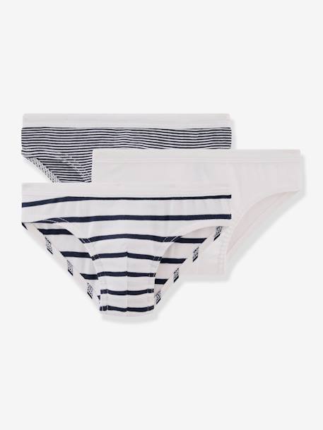 Lote de 3 slips PETIT BATEAU blanco 