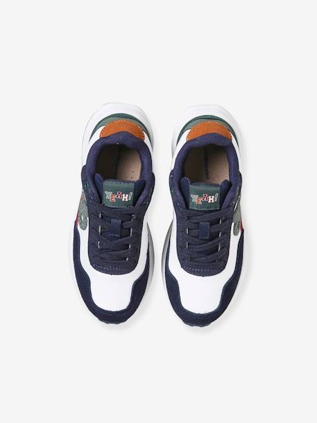 Zapatillas deportivas con cordones junior azul jeans+azul marino 