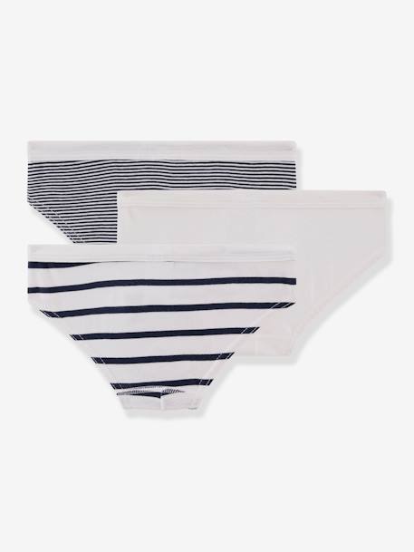 Lote de 3 slips PETIT BATEAU blanco 