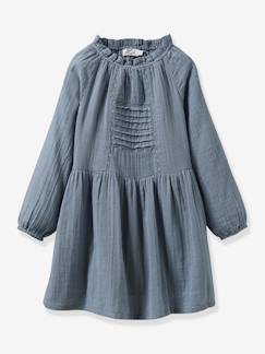 Niña-Vestido de gasa de algodón para niña - Cyrillus