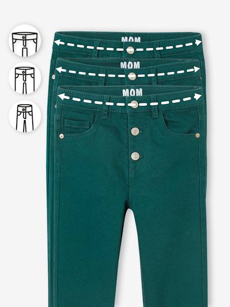 Pantalón «Mom fit» de MorphologiK Estrecho para niña crudo+melocotón+rosa maquillaje+tinta+verde pino 