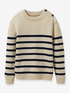 Niño-Jerséis, chaquetas de punto, sudaderas-Jersey estilo marinero de lana para niño - Cyrillus