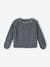 Conjunto de punto tricot para bebé: cárdigan + leggings + gorro gris pizarra+malva 