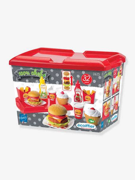 Pack de bandeja para hamburguesa - ECOIFFIER rojo 