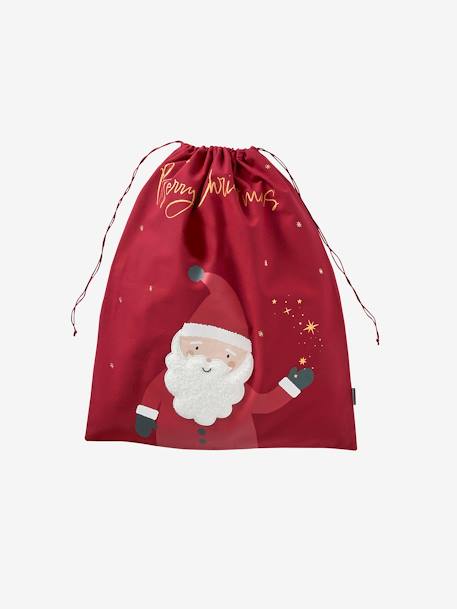 Bolsa personalizable para juguetes «Papá Noel» rojo 