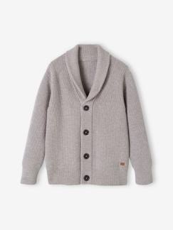 Niño-Jerséis, chaquetas de punto, sudaderas-Chaquetas de punto -Chaqueta de punto perlé para niño