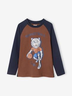 Niño-Camisetas y polos-Camisetas-Camiseta deportiva con motivo de tigre jugador de baloncesto para niño