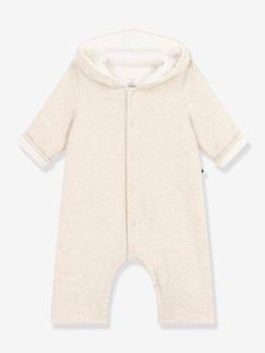 -Mono largo guateado de algodón con capucha para bebé - PETIT BATEAU